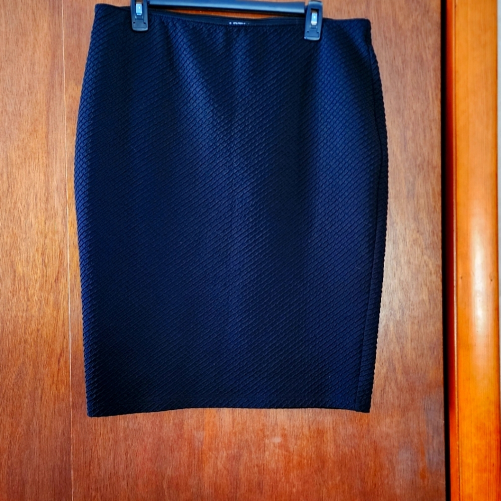 Apt. 9 Pencil Skirt Textured Black - Size XL